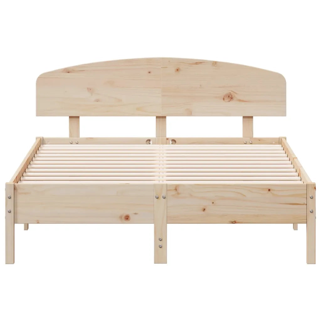 Letto senza Materasso 140x190 cm in Legno Massello di Pino 3207225