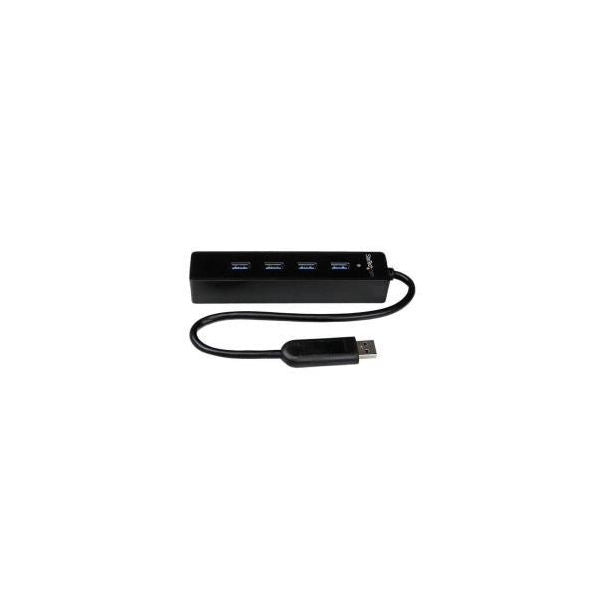 Startech.com hub portatile usb 3.0 superspeed a 4 porte - perno e concentratore per notebook o ultrabook usb 3.0 con cavo integrato - ST4300PBU3