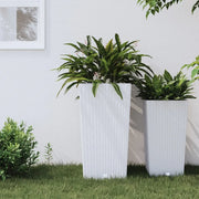 Fioriera con Interno Rimovibile Bianca 21 / 49 L PP Rattan 364677