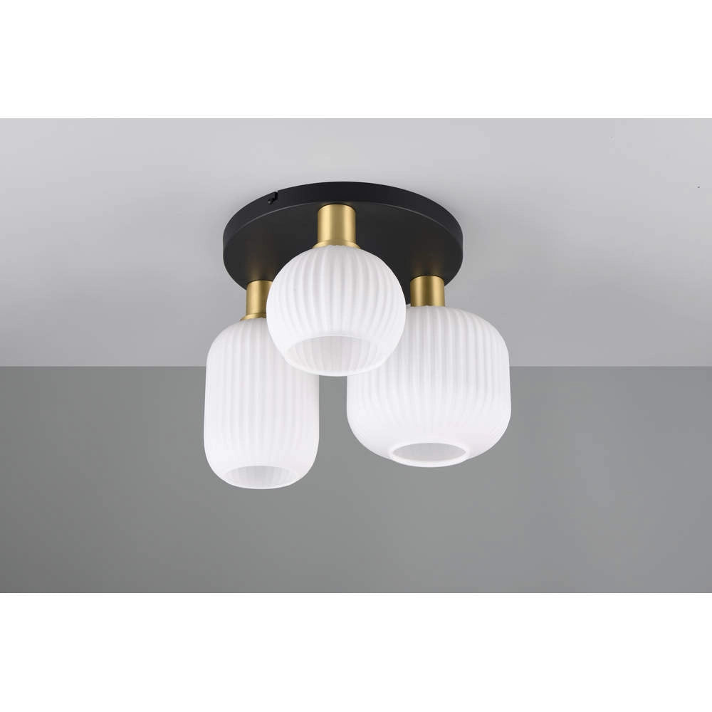 Diva Plafoniera a 3 Luci in Vetro Rigato GD Trio