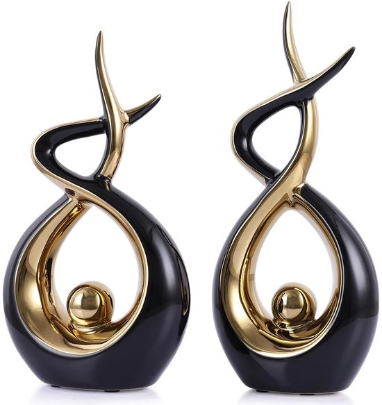 Decorazione da Parete Moderna, Statua Abstracta per Soggiorno, Comodino, Comodino TV, Tavolo Salotto, Cucina, Ufficio, Camera da Letto, Decorazione Interni, Punto di Fuga, Grande Idea Regalo