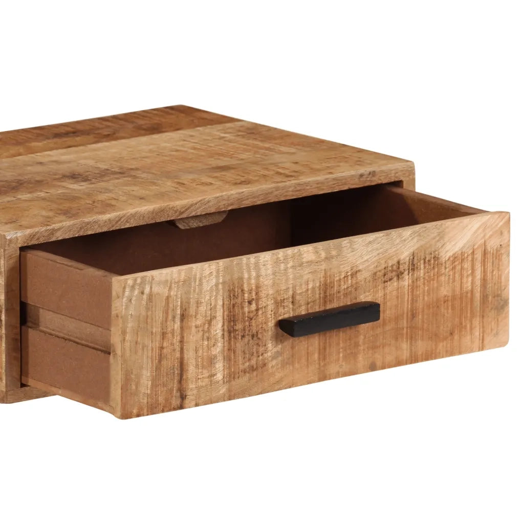Comodino a Parete 40x30x13,5 cm in Legno Massello di Mango 371973