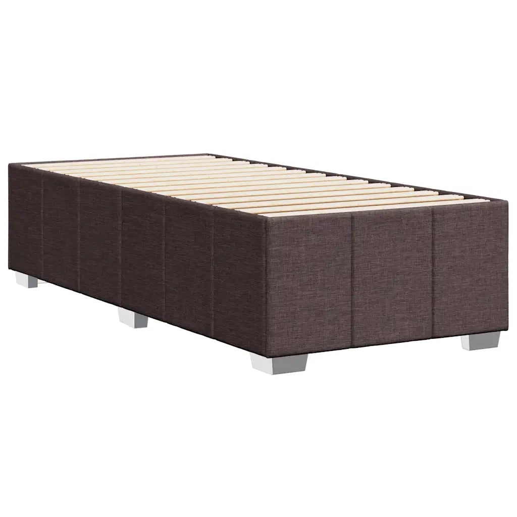 Giroletto senza Materasso Marrone Scuro 90x200 cm Tessuto
