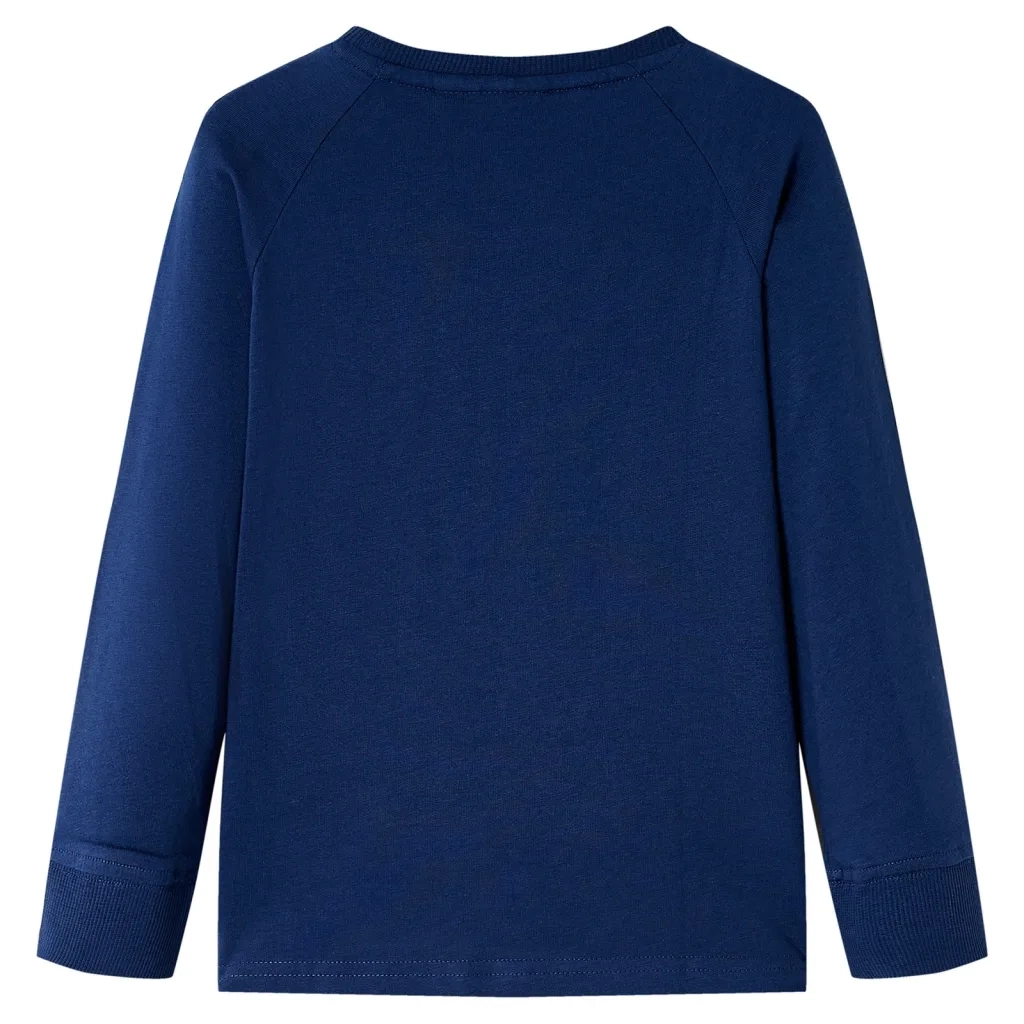 Maglietta Bambini Maniche Lunghe Blu Marino 104 12750