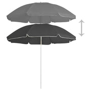 Ombrello | Parasolne Giardino con Palo in Acciaio Antracite 180 cm