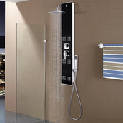 Pannello Doccia in Vetro 18x42,1x120 cm Nero 142991