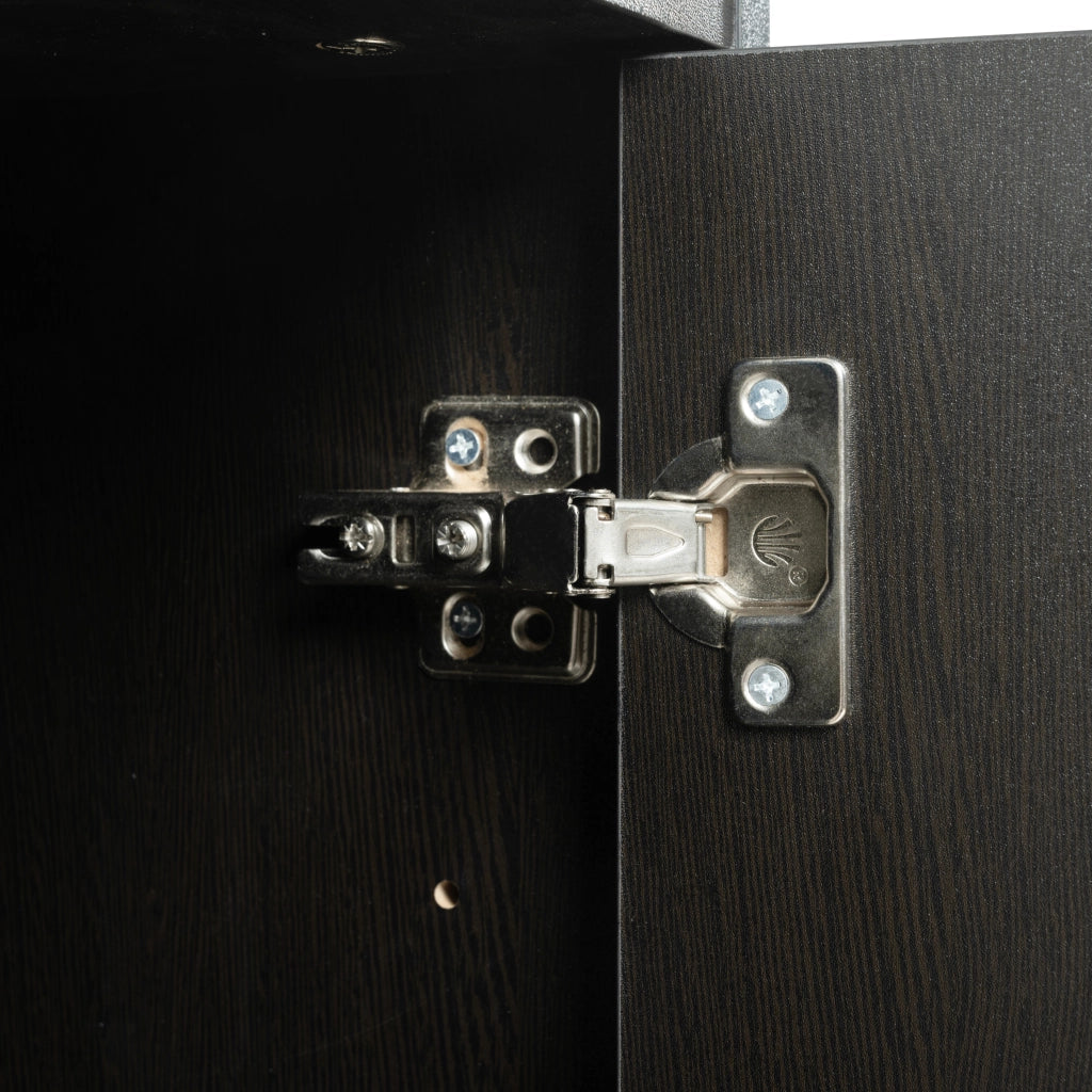 Scarpiera con Panca ¨C MINIMAL ¨C Legno di Noce Nero, 4 Ante, Ganci in Metallo, 120x34x82 cm