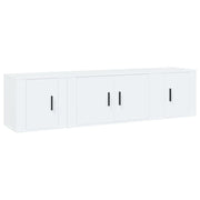 Set di mobili da 3 pezzi tra cui armadio credenza mobile TV televisore per soggiorno camera da letto salotto legno ingegnerizzato bianco 02_0024469