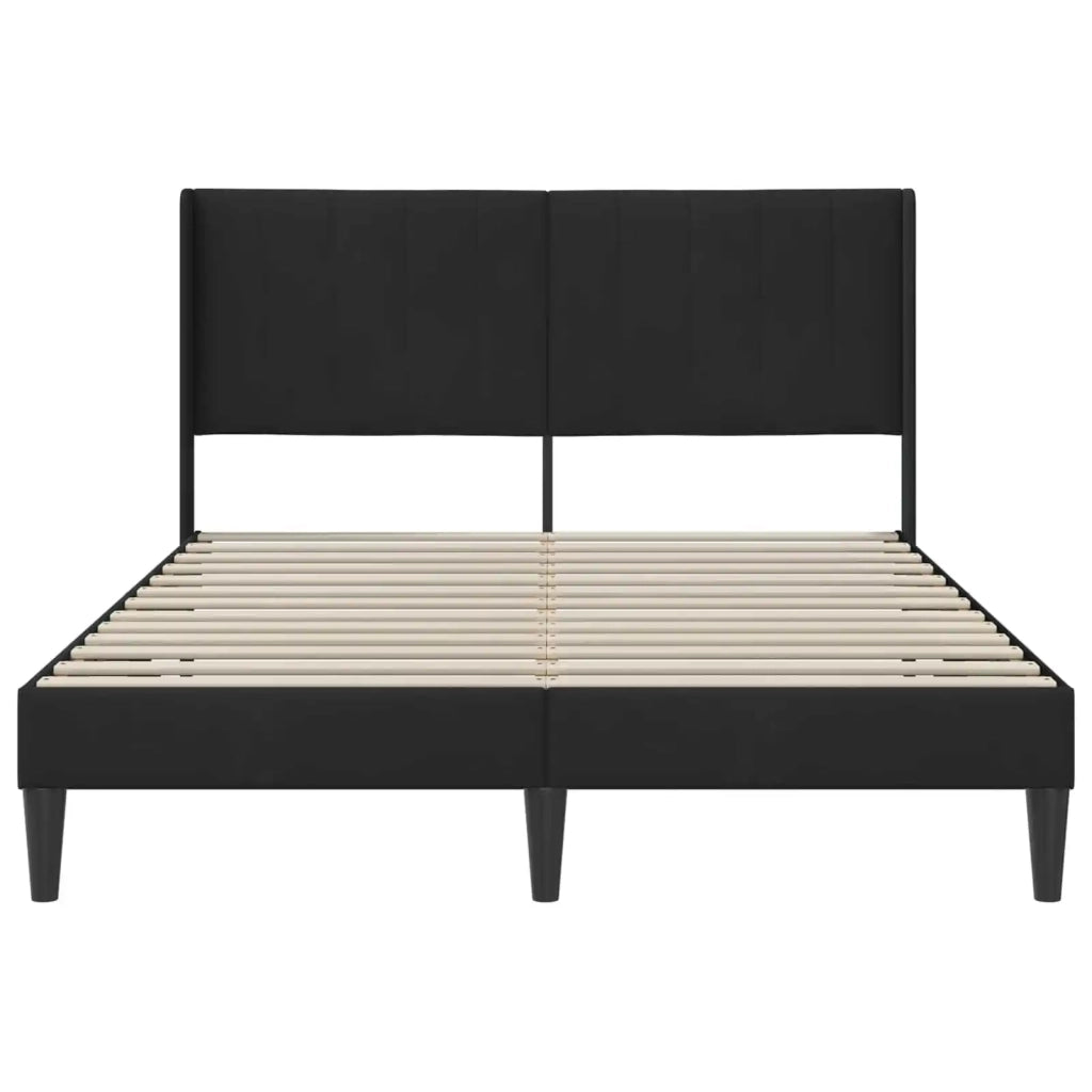Struttura del letto con testiera Nero 120 x 190 cm Velluto