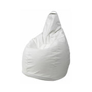 Pouf Agordo, Poltrona multiuso, Poltroncina sacco, Pouf poggiapiedi, Made in Italy, 90x90 h120 cm, Bianco