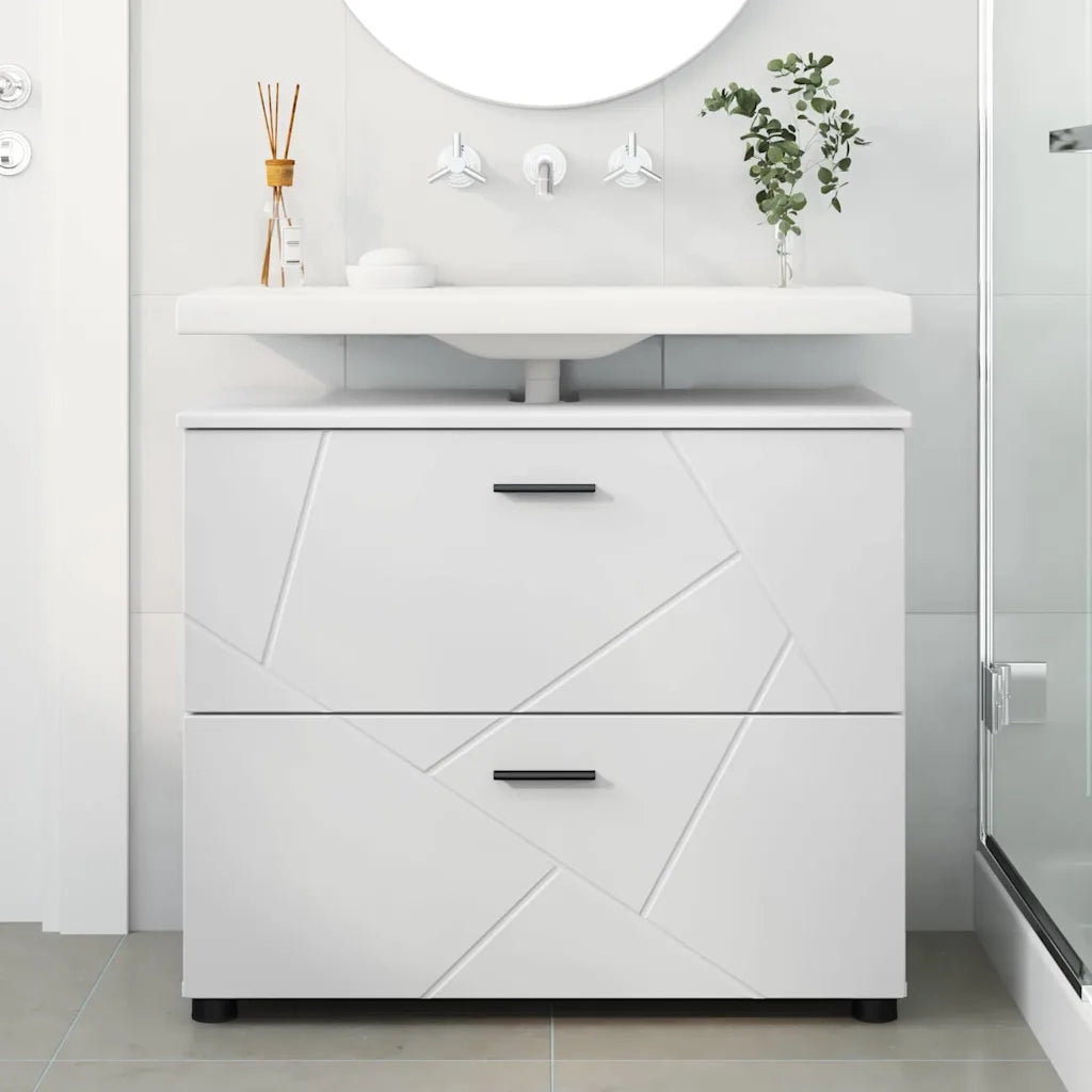 Mobile da Bagno con cassetto con porta Bianco 76,5 x 35 x 64 cm 883294