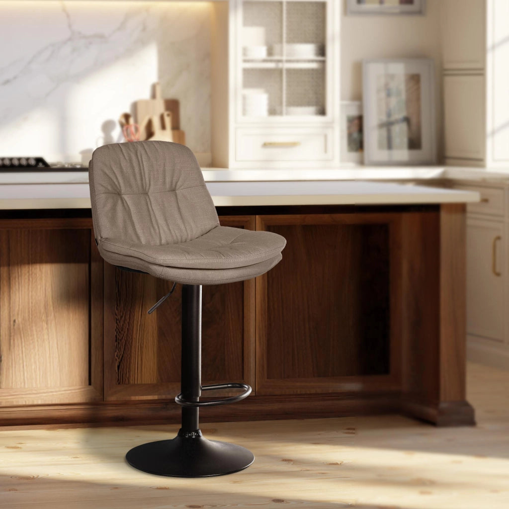 Barhocker Laurel Stoff schwarz
