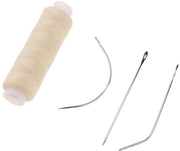 Set di ago per manutenzione - 3 ago a forma J, I e C - per cucire, decorare, estensioni capellari e parrucche