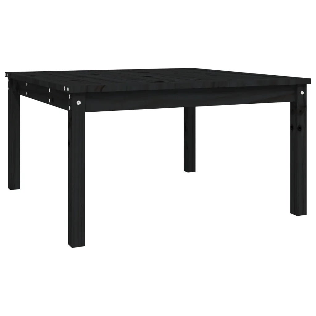 Tavolo da Giardino | Tavolino da esterno Nero 82,5x82,5x45 cm Legno Massello di Pino