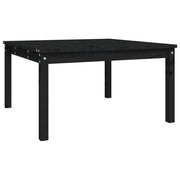Tavolo da Giardino | Tavolino da esterno Nero 82,5x82,5x45 cm Legno Massello di Pino