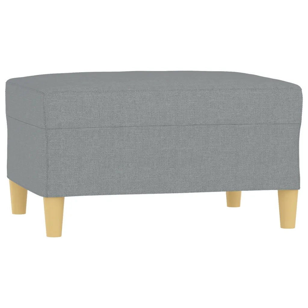 Poggiapiedi Grigio Chiaro 70x55x41 cm in Tessuto 349271