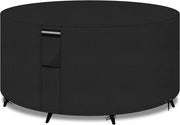 Telaio Ronde per Tavoli con Aperture di Ventilazione in Tessuto 600D Oxford - Impermeabile, Resistente al Vento, Anti-UV (130 x 71 cm, Nero)