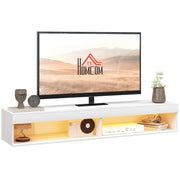 Mobile TV a parete con illuminazione LED ¨C zephmum ¨C bianco 180x40x30 cm