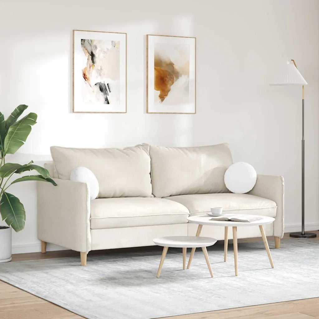 Cuscini per Seduta 2 pz | Cuscini per sedie Bianco ?30 x 13 cm Tessuto