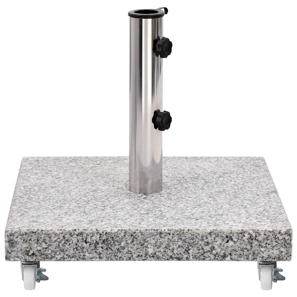 Base per Ombrellone in Granito 30 kg Quadrata Grigia 48563