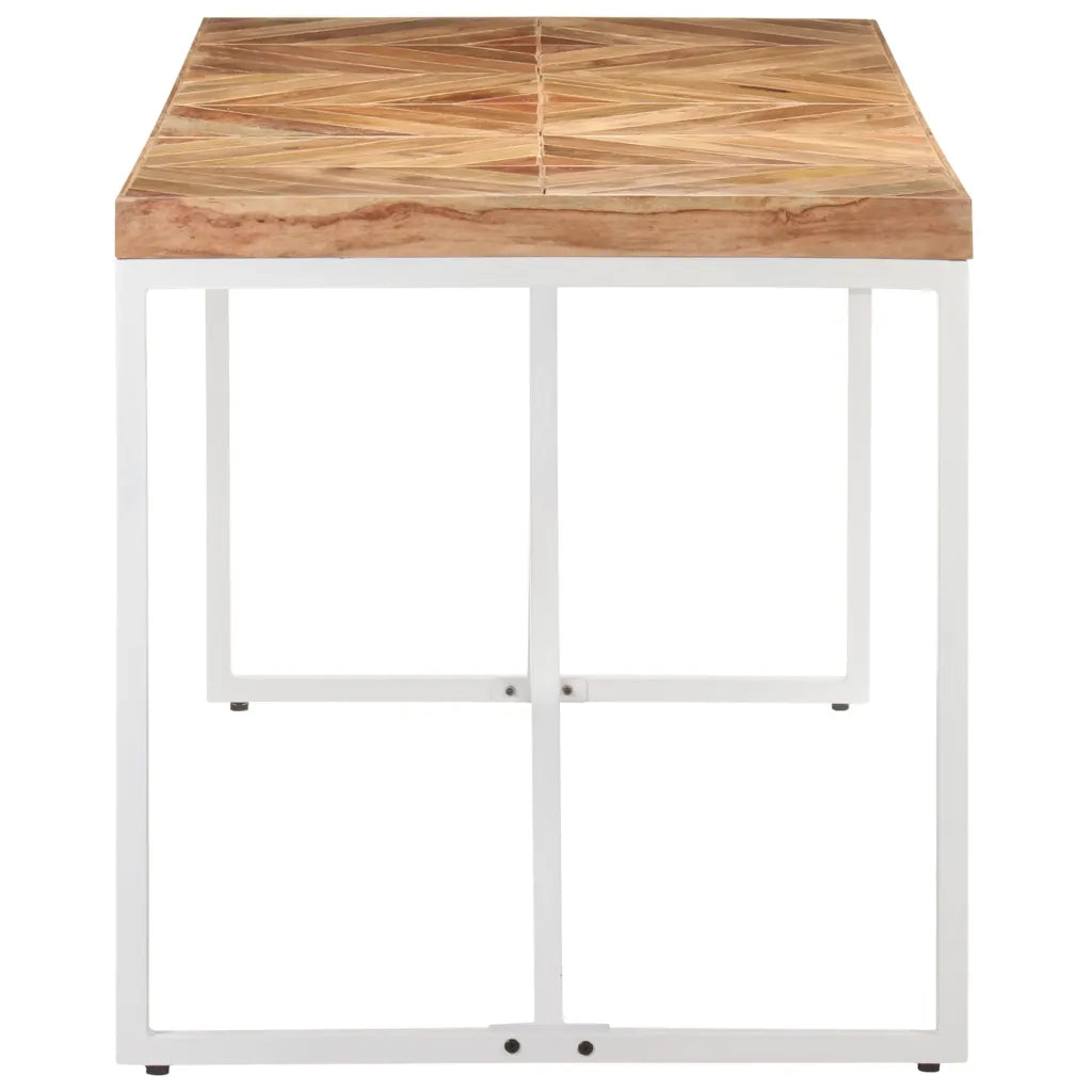 Tavolo da Pranzo 140x70x76 cm in Legno Massello Acacia e Mango