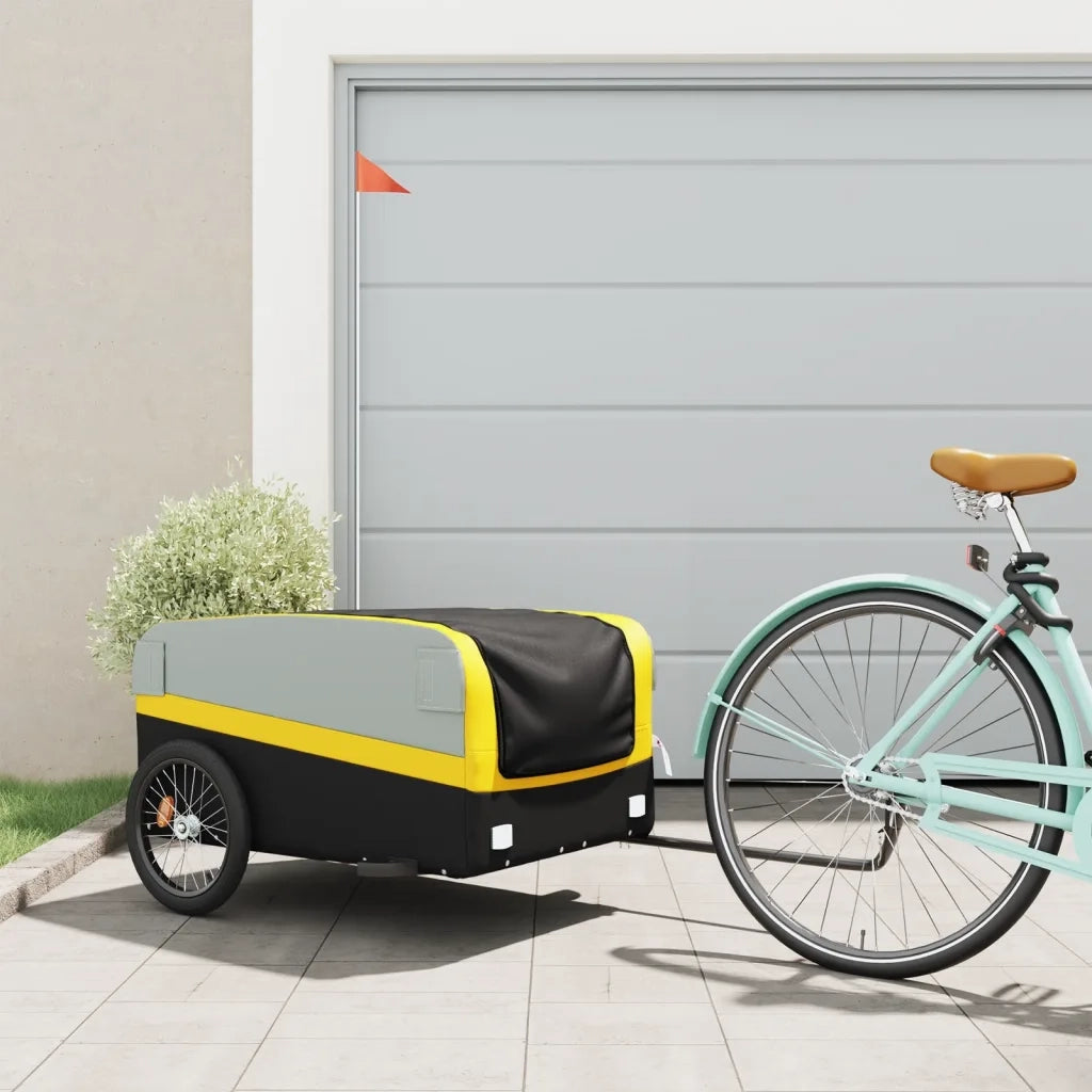 Rimorchio da Bici Nero e Giallo 45 kg in Ferro CFW9660660