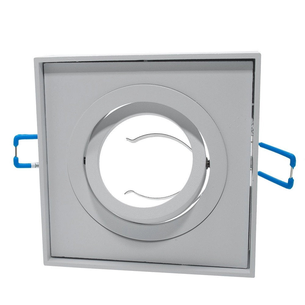 Trade Shop - Portafaretto Quadrato Orientabile Incasso Esterno 85mm Luce Lampade Led Gu10 Gu5.3 -