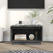 Mobile Porta TV-Mobile per TV-Credenza TV Grigio 60x35x35 cm in Legno Massello di Pino