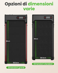 Tapis roulant elettrico inclinato RATTANTREE, tappetino da passeggio da 1 a 8 km/h con telecomando, per casa e ufficio, 2,5 CV, capacitï¿½ï¿½ 140 kg