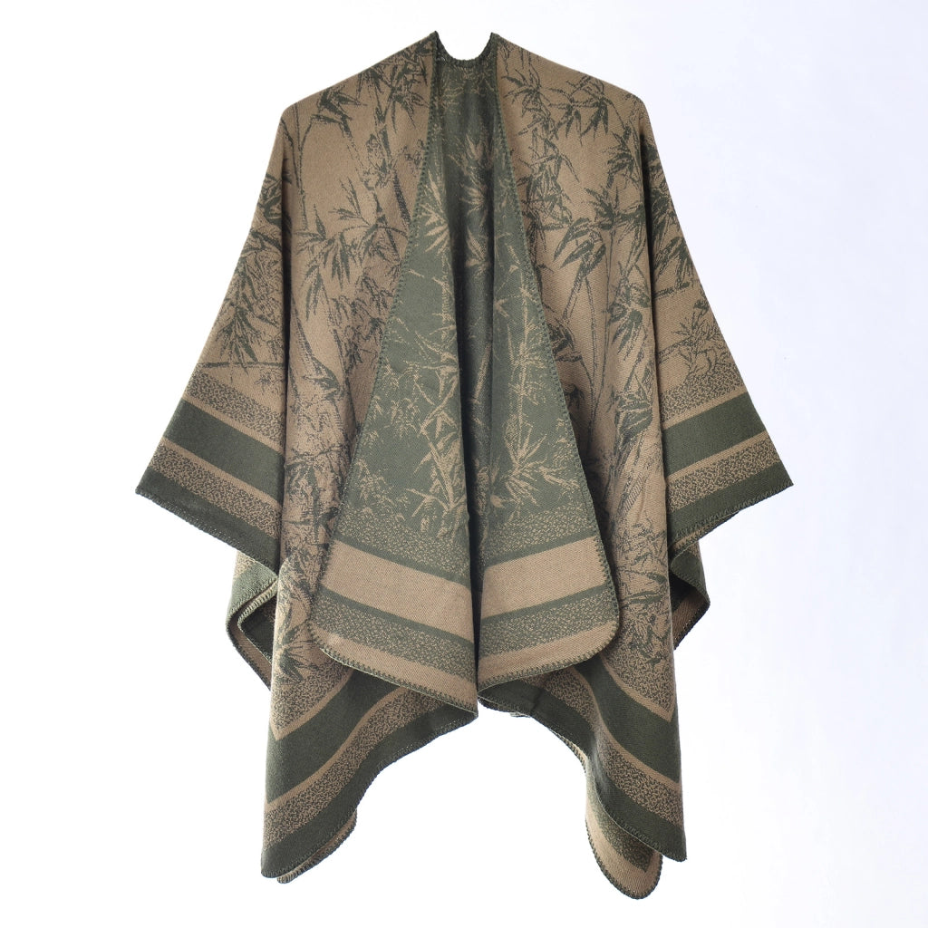 Nuovo scialle/sciarpa/scialle double-face in cashmere jacquard stampato