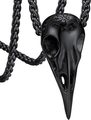 Catenella da parete in acciaio inossidabile, pendente di corvo di Odino, amuleto per uomini e ragazzi (personalizzabile)