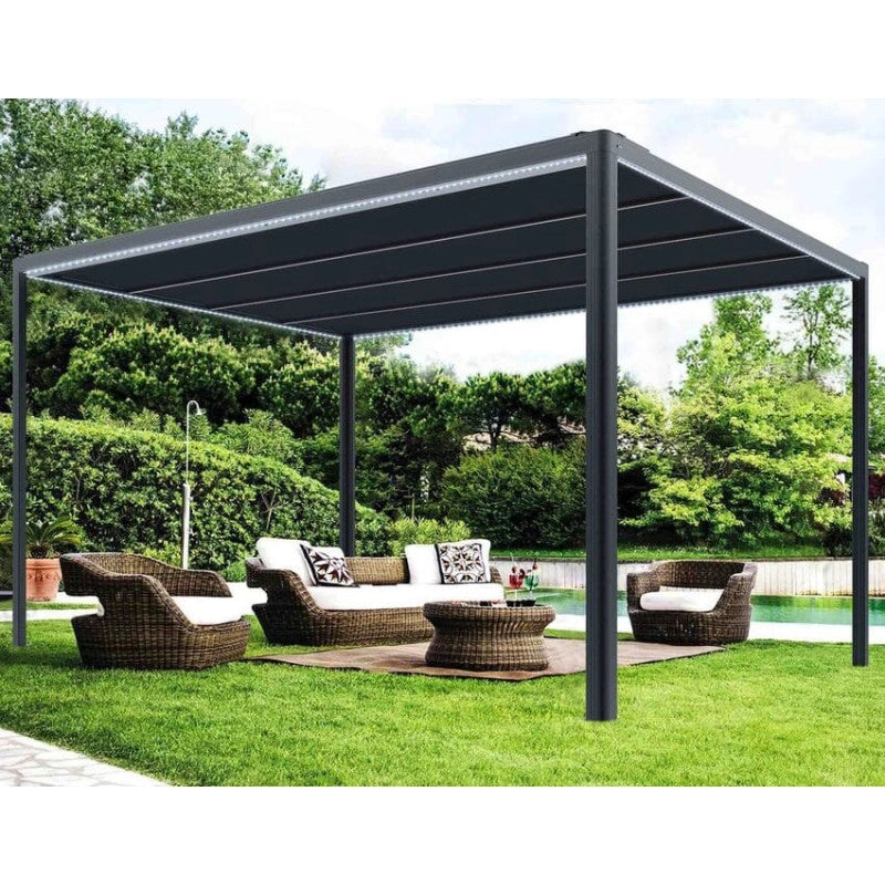Tonnelle  E-Store en aluminium ANTHRACITE 3x3m