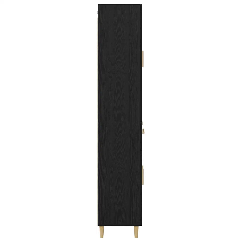 Credenza Rovere Nero 69,5 x 34 x 180 cm Legno multistrato 3416117