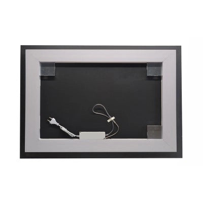 Specchiera LED 100x70 reversibile con retroilluminazione interna e telaio bianco