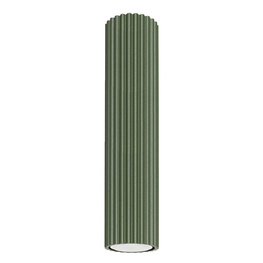 Spot soffitto moderno verde oliva tubolare GU10 30cm
