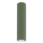 Spot soffitto moderno verde oliva tubolare GU10 30cm