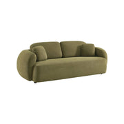 Divano in tessuto chenille, 3 posti, verde kaki