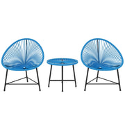 Set Divano 2 Posti Tavolino ¨C Zephmum ¨C Resina Grigio Vetro