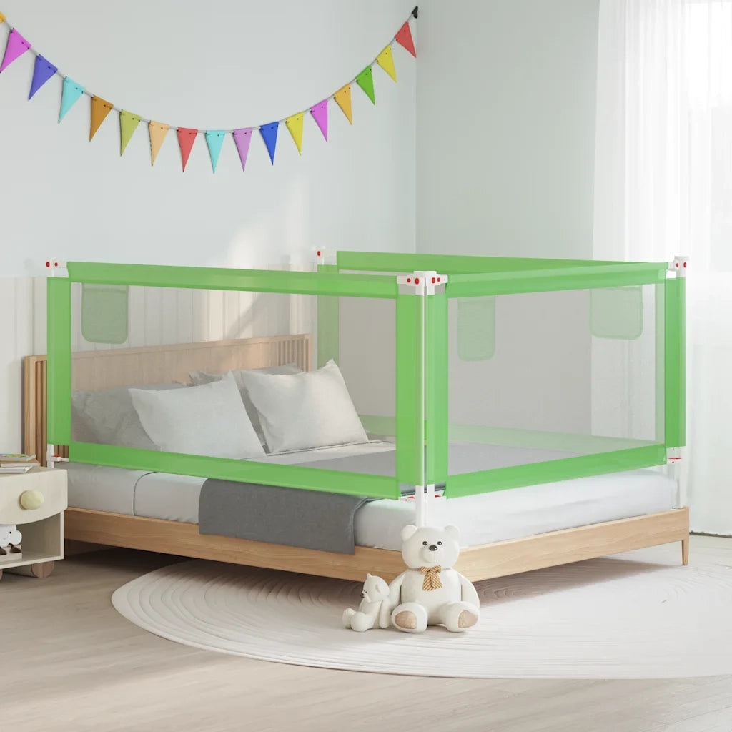 Sponda Letto di Sicurezza per Bambini Verde 190x25cm in Tessuto CFW9410000