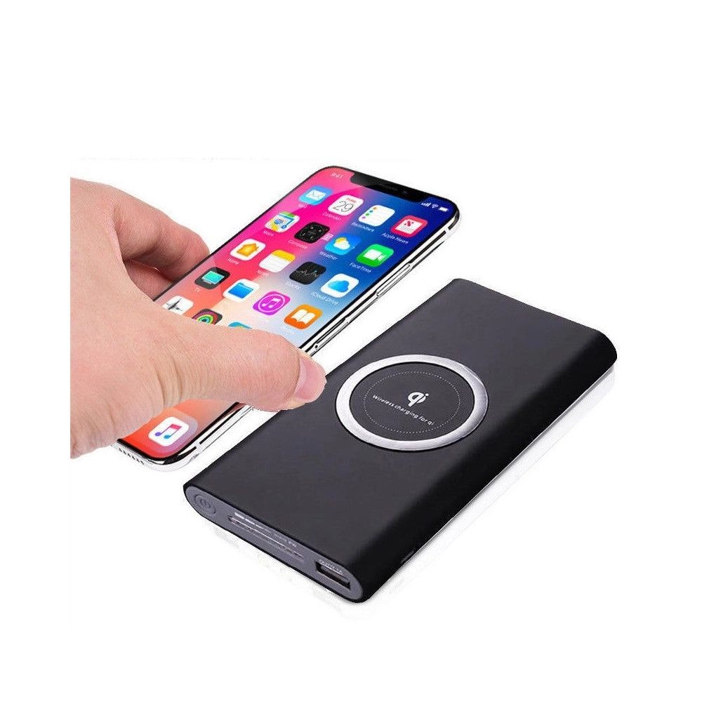 Trade Shop - Power Bank Ricarica Wireless Filo 10000mah Batteria Esterna Smartphone Tablet Ip -