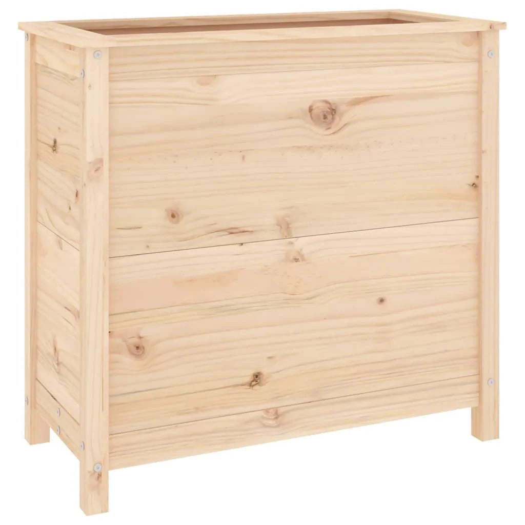 Fioriera rialzata per piante e fiori terrazza giardino 82,5 x 40 x 78 cm legno di pino massiccio marrone 02_0037936