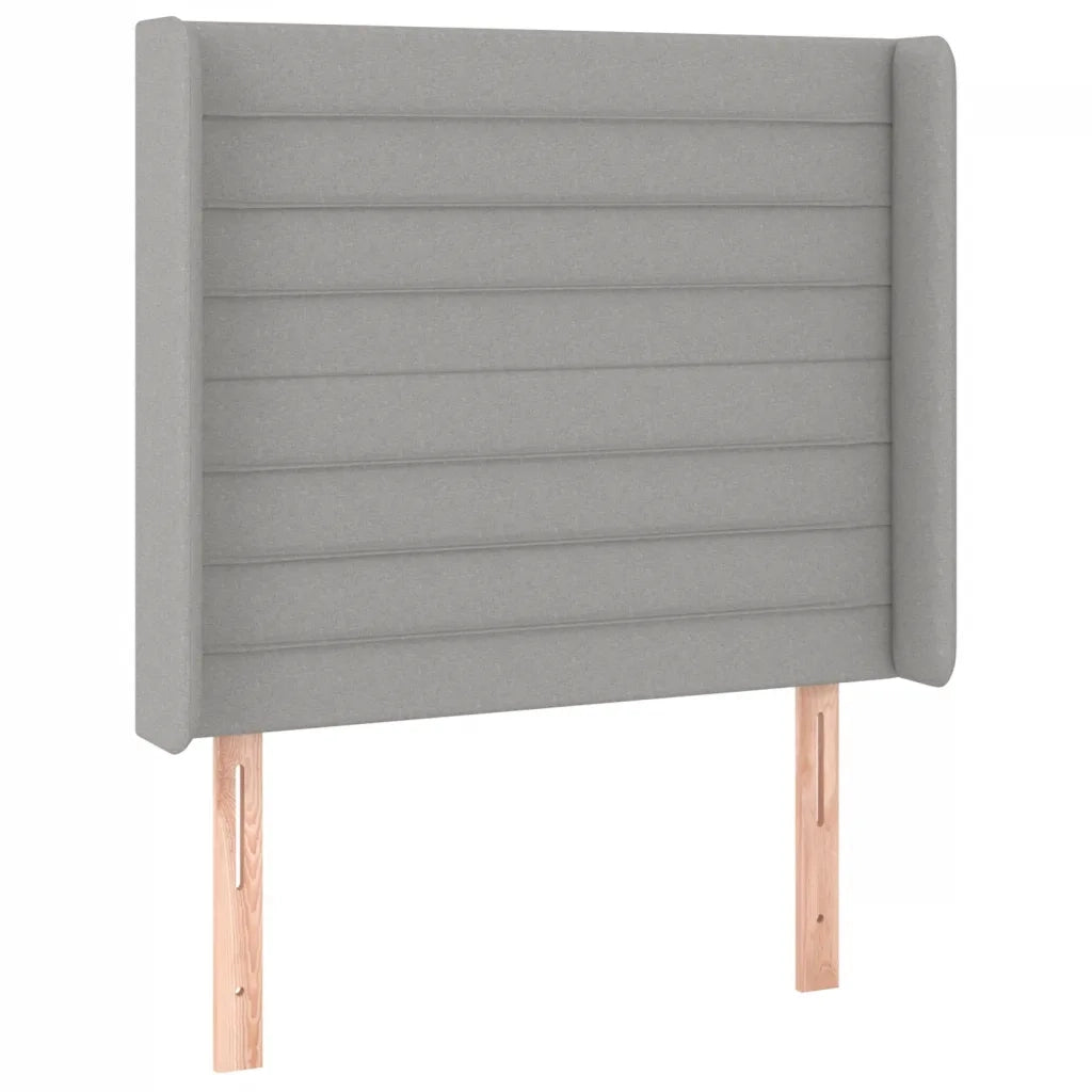 Testiera | Testata a LED Grigio Chiaro 93x16x118/128 cm in Tessuto