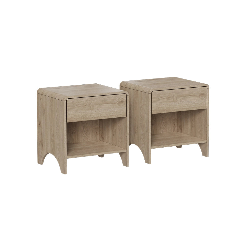 Vicco Comodino Rovere Set di 2