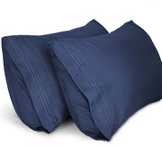 Set di cuscini con coperture in lusso di seta - set da 2 - 100% seta poliestere - 50cm x 90cm