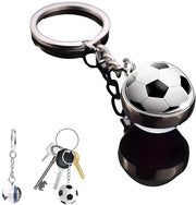 Chiave per pallone da calcio con illuminazione - Sport - Regalo per appassionati di calcio - Design unico - Argento - Utilizzo multifunzionale