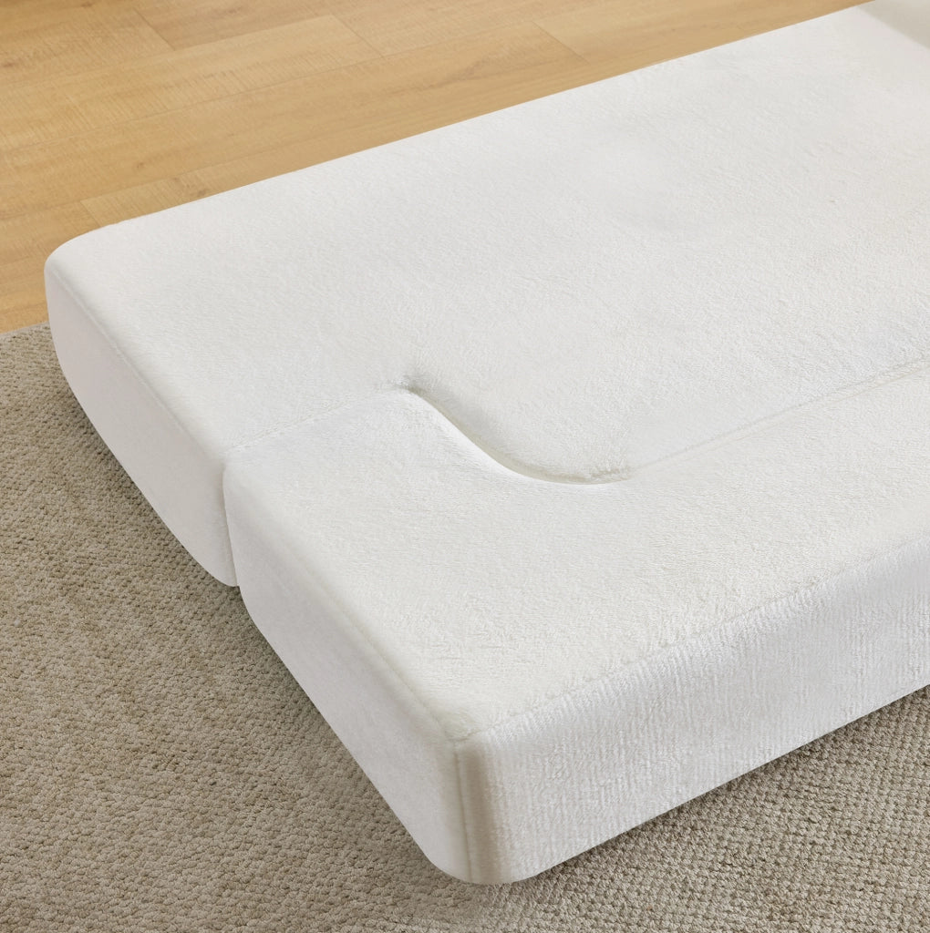 Divano letto 2 posti pieghevole bianco in schiuma HOMVRA