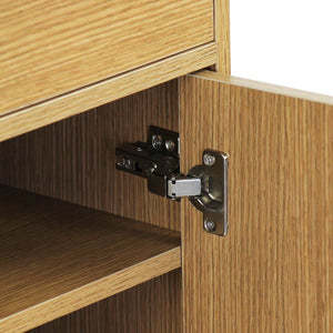 Mobiletto Multiuso 63x95x33 cm in Legno Melaminico Rovere