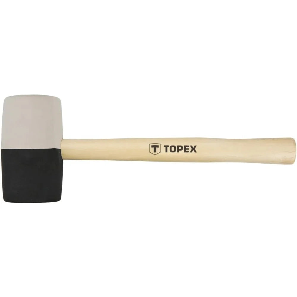 Topex 02a355 mazzuola in gomma d . 63 mm 680 g gomma bianca e d