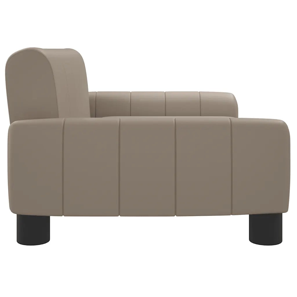 Divano per Bambini Cappuccino 70x45x30 cm in Similpelle