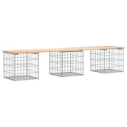 Panchina Giardino | Panca da Giardino Design Gabbione 203x44x42 cm Legno Massello Pino